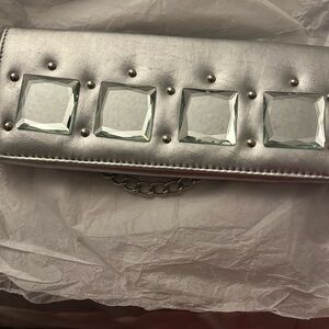 Silver Studded Clutch